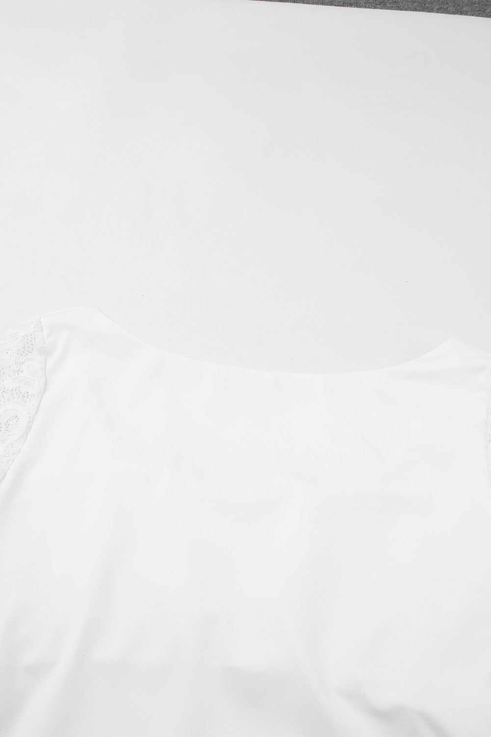 Lace Sleeves Square Neck Bodysuit