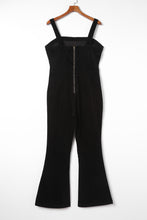 Sleeveless Buttoned Bodice Wide Leg Corduroy Jumpsuit
