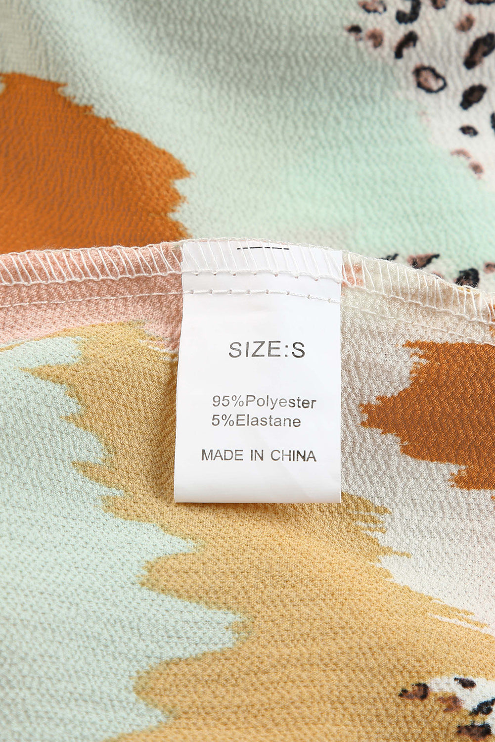 Blusa de manga larga con estampado abstracto multicolor