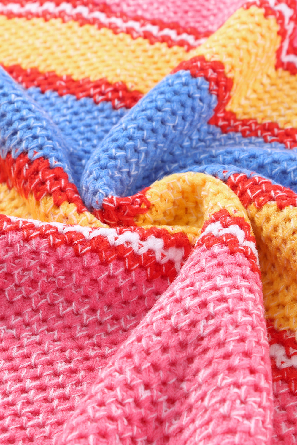 Pull oversize à rayures grande taille