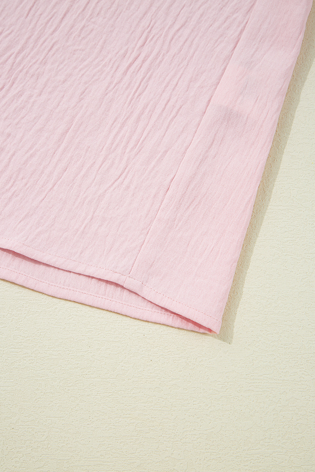 Chemisier grande taille à manches longues et patchwork floral rose contrasté