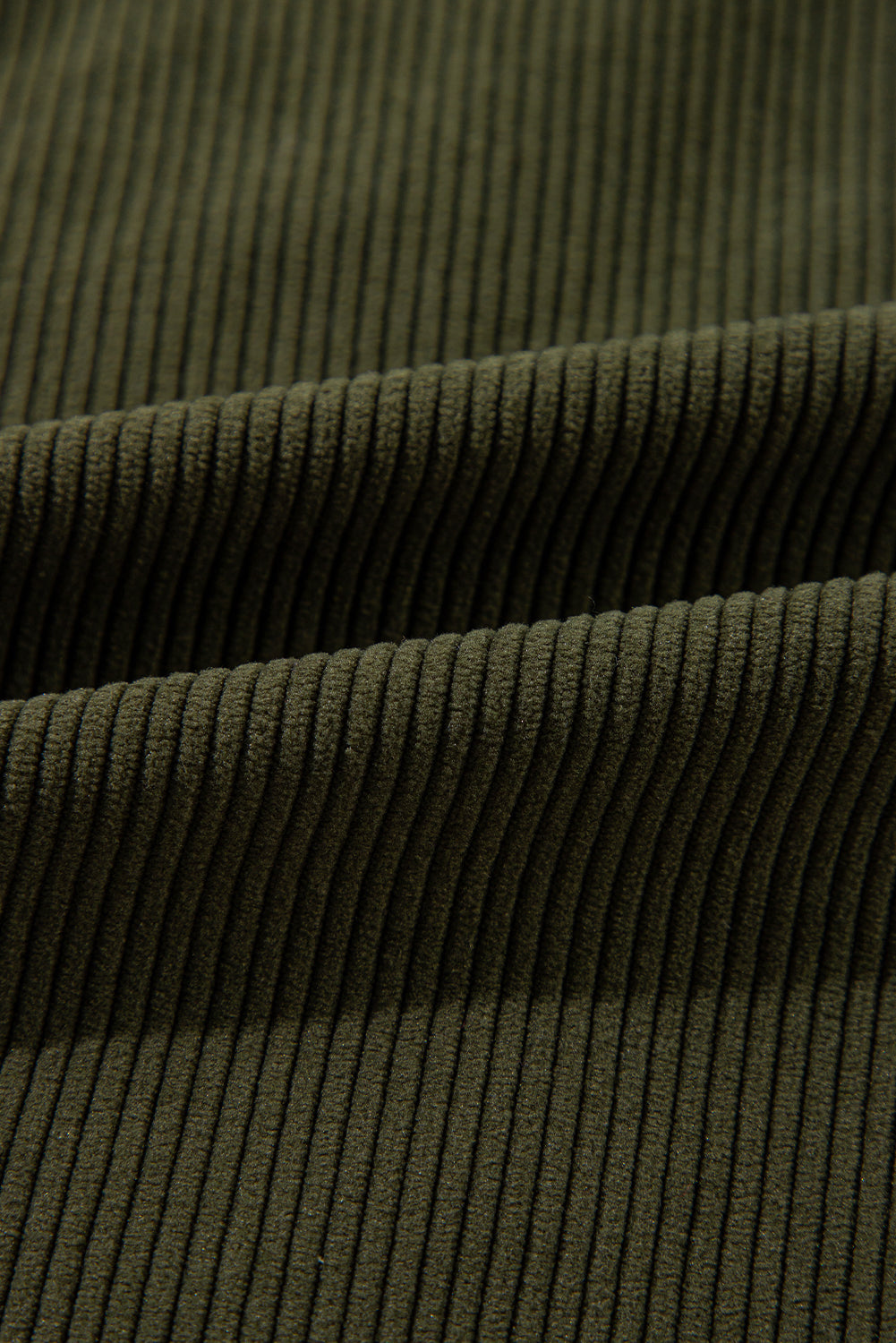 Blouson aviateur boutonné en velours côtelé vert brume avec patchwork