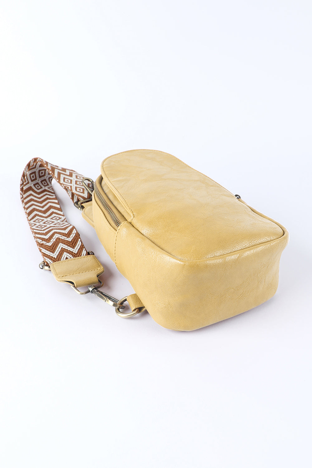 Bolso bandolera de piel sintética con cremallera