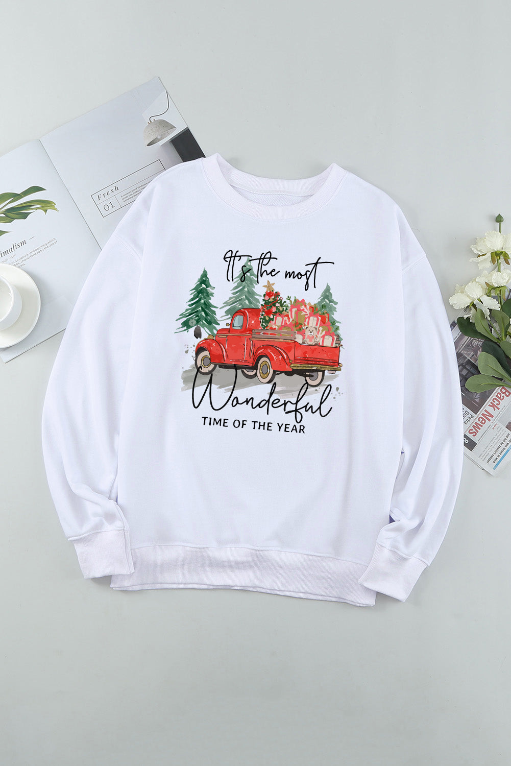 Sweat-shirt imprimé « Oui, j'ai froid »