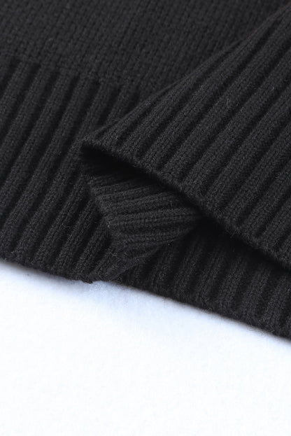 Pull à manches longues kaki à blocs de couleurs léopard