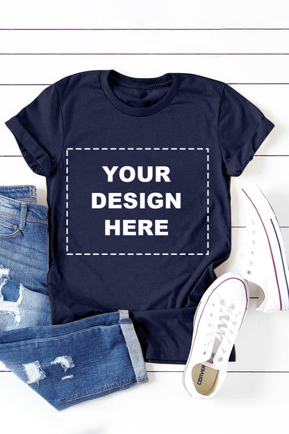 Blank Apparel - T-shirt ras du cou kaki uni personnalisé