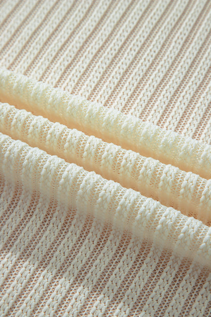 Kimono ouvert à manches lanternes texturées beiges