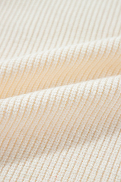 Beige Tinsel Holly Jolly Graphic Classic Sweater