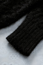 Asymmetric Cut Out Cold Shoulder Eyelash Sweater