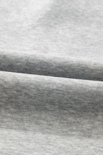 Sweat à capuche ample gris clair doublé en polaire avec poches kangourou à demi-fermeture éclair