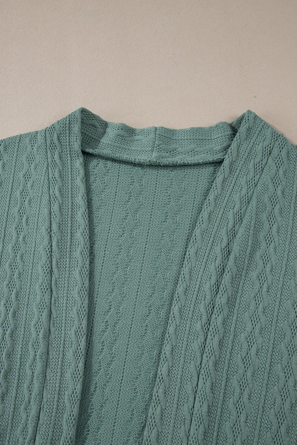 Cardigan ouvert sur le devant en tricot texturé Canton avec poches latérales