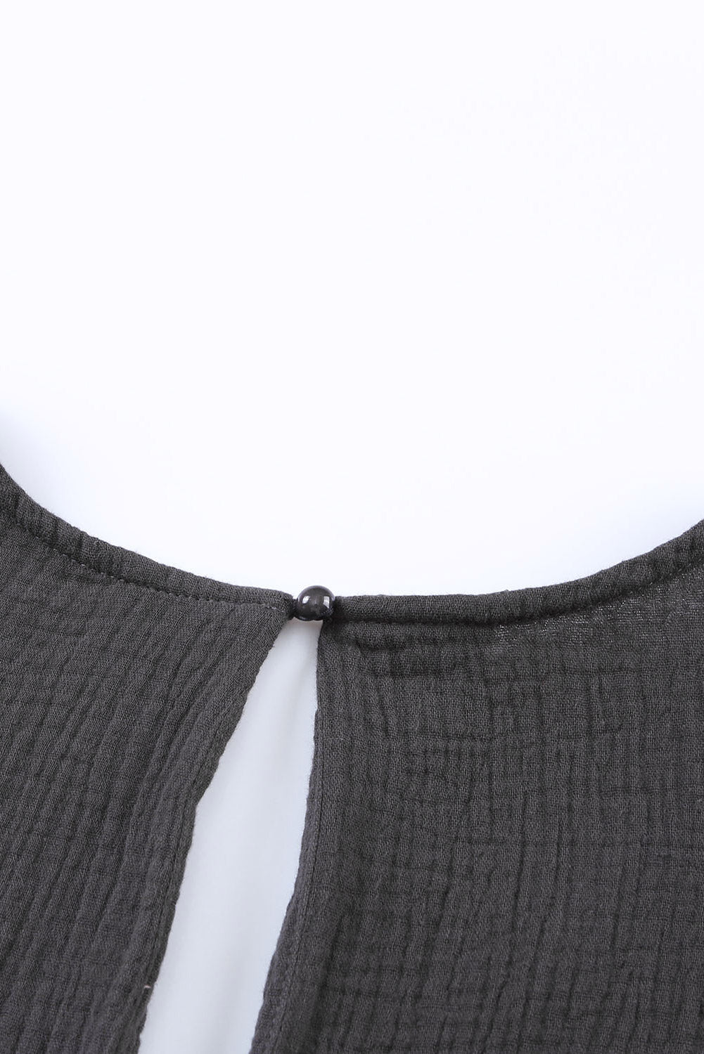 Minivestido babydoll enrollable de manga corta con cuello en V