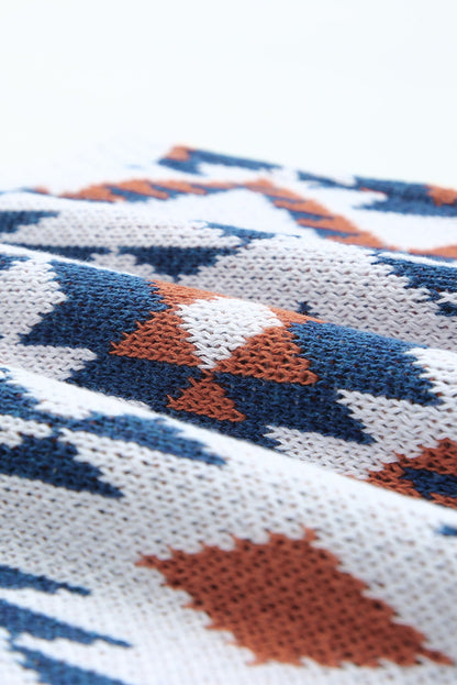 Débardeur tricoté à imprimé géométrique aztèque 