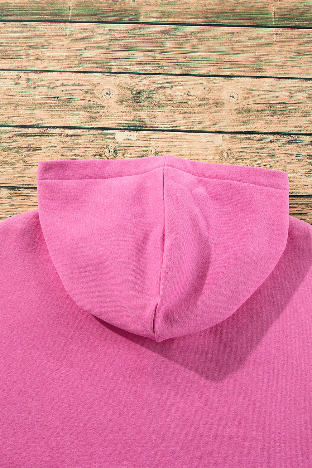 Bonbon Fleece Lined Half Zipper Kangaroo Pockets Loose Hoodie