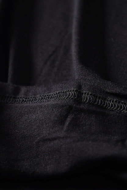 Black Striped Animal Print Colorblock Long Sleeve Top