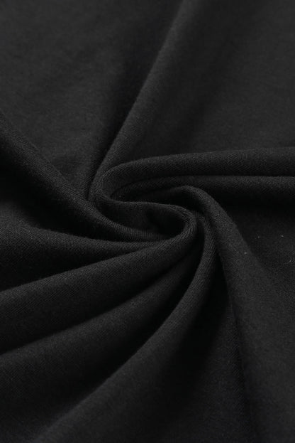 Camiseta con cuello en V y mangas abullonadas 