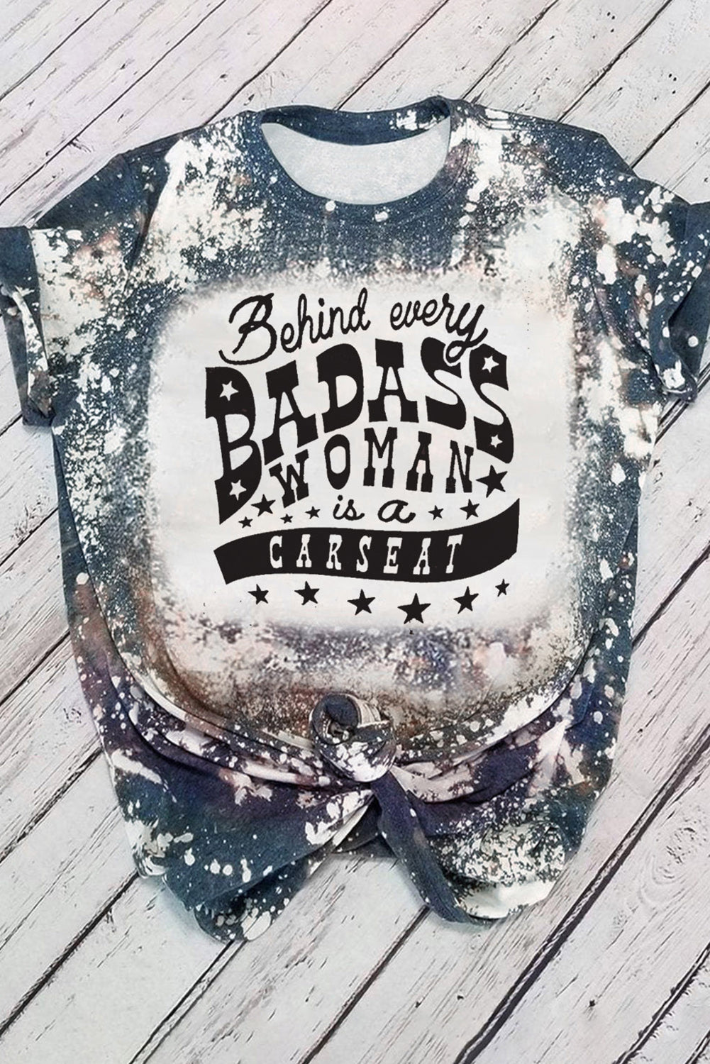 Haut à manches courtes multicolore à imprimé léopard et lettres LIGHT