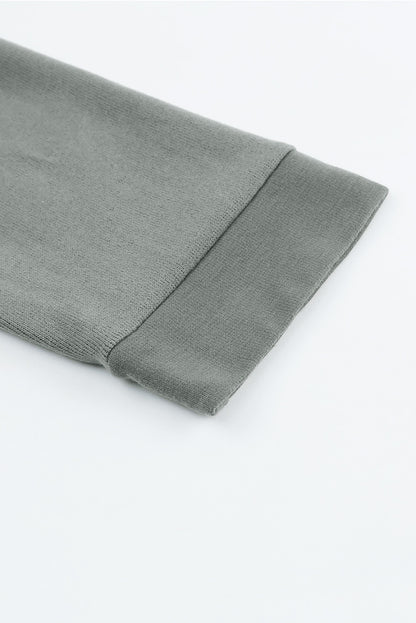 Sweat à capuche décontracté à boutons et bordures patchwork unies 