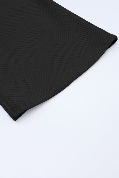 Conjunto de camiseta holgada con textura gris y pantalón con cordón