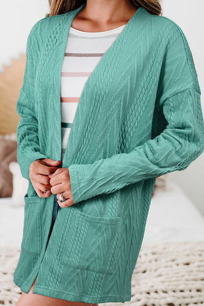 Cardigan ouvert à texture unie Canton avec poche