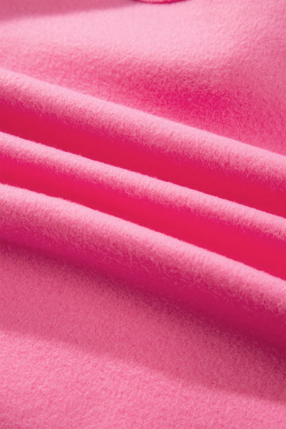 Sachet Pink Slogan Print Round Neck Long Sleeve Sweatshirt