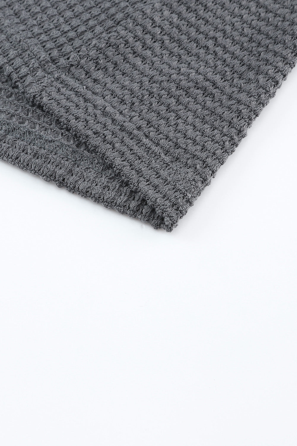 Khaki Waffle Patchwork Vintage Washed Hooded Jacket