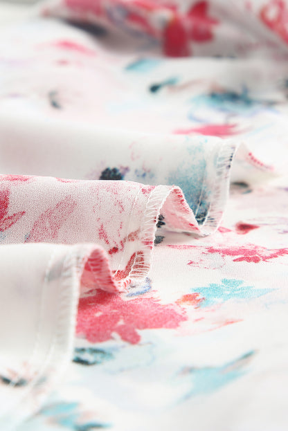 Chemisier à smocks fleuri Cakewalk