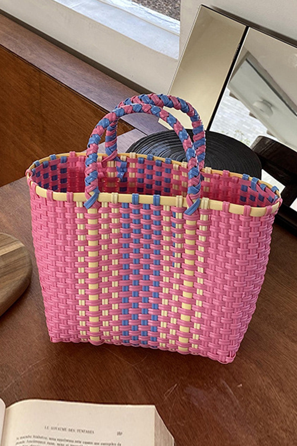 Bolso Tote Cesta Tejido Cuadrado 19*12*18cm