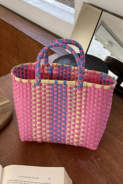 Bolso Tote Cesta Tejido Cuadrado 19*12*18cm