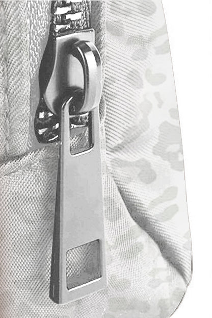 Leopard Print Buckle Canvas Chest Bag 20*5*14cm