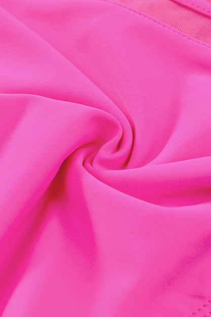 Bikini festoneado de cintura alta entrecruzado