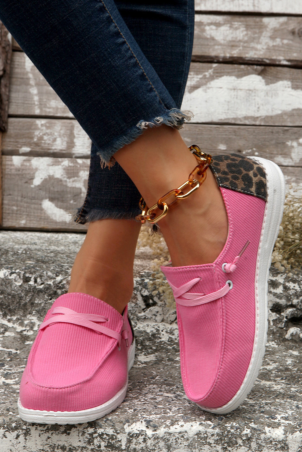 Multicolour Patched Back Heel Slip On Flat Shoes