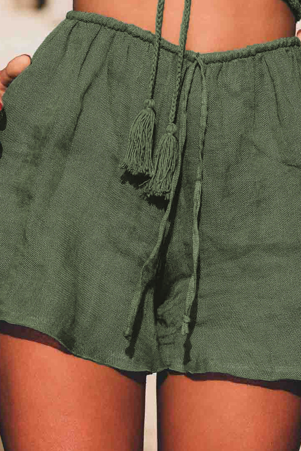 Shorts playeros ligeros con cordón 