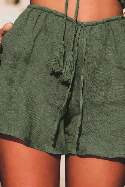 Shorts playeros ligeros con cordón 