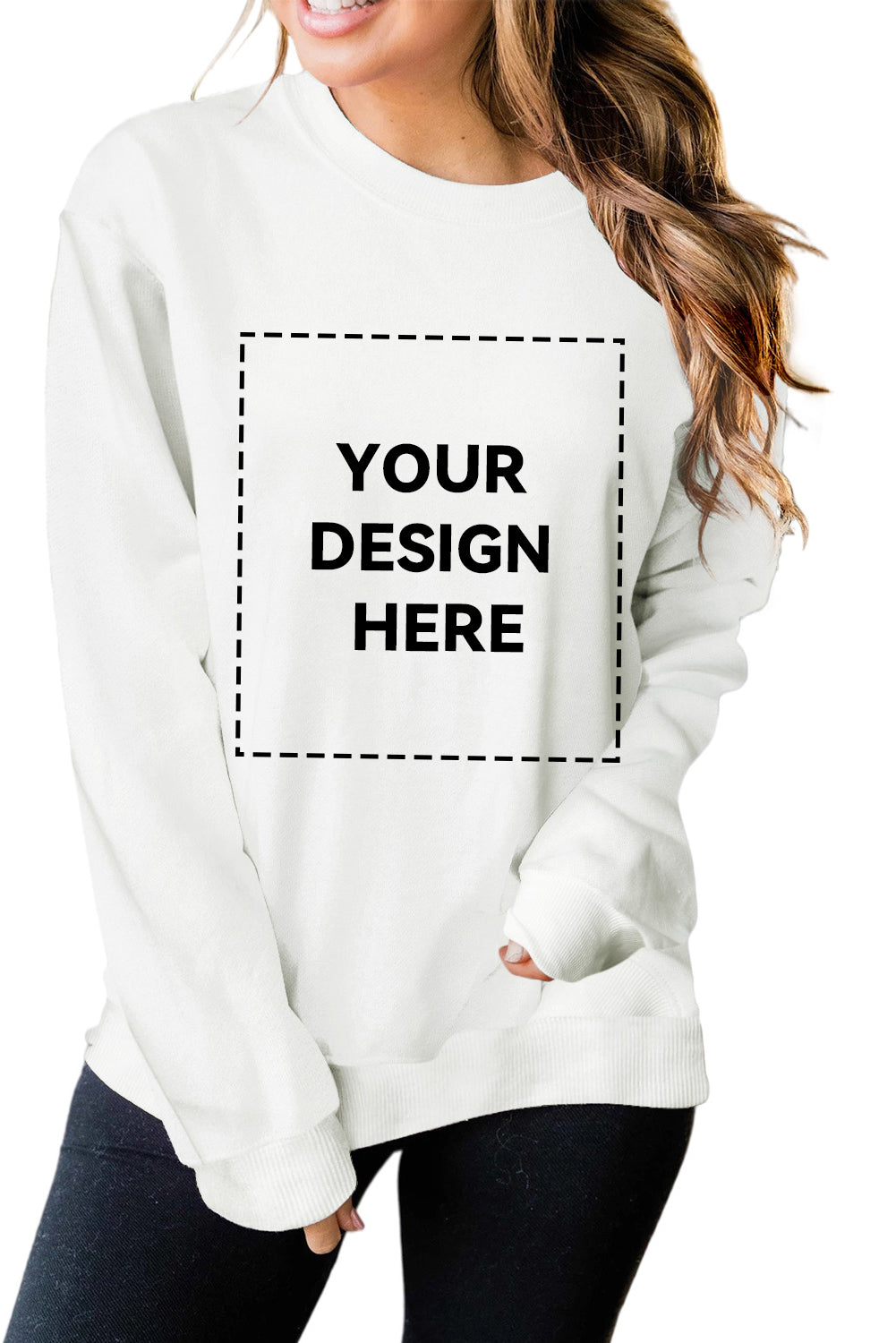 Blank Apparel - Sweat-shirt ras du cou uni rouge