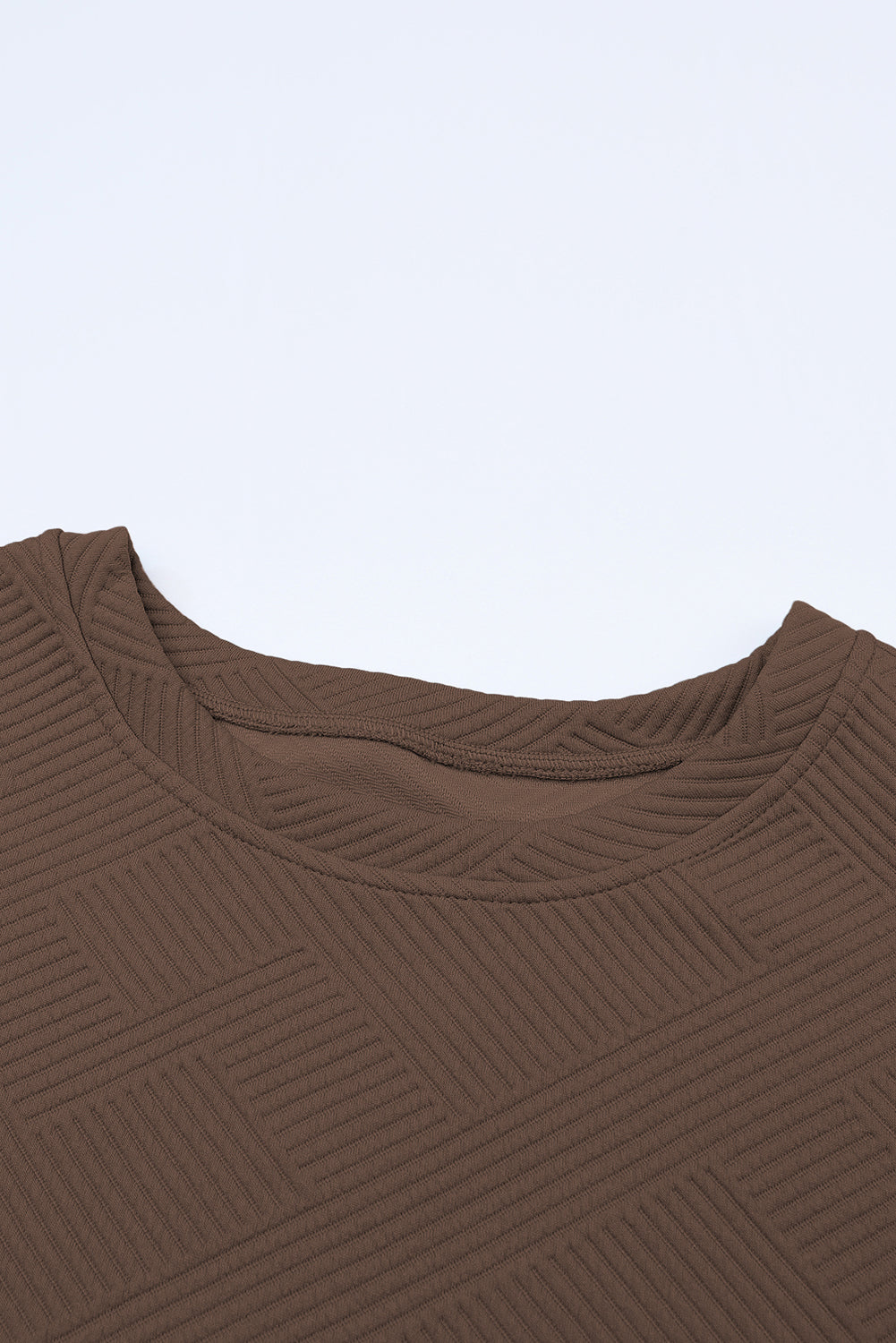 Conjunto de camiseta holgada con textura gris y pantalón con cordón