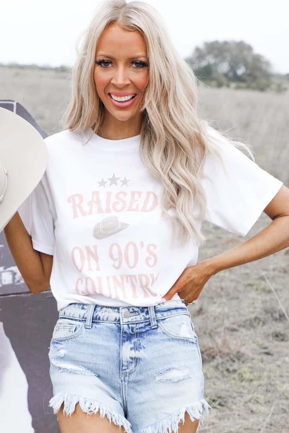 Haut à manches courtes graphique America Honey