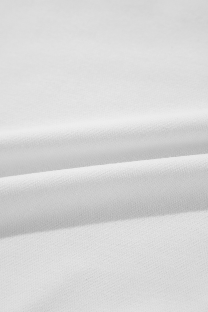 Sweat-shirt blanc à manches ballons avec imprimé BIRTHDAY QUEEN