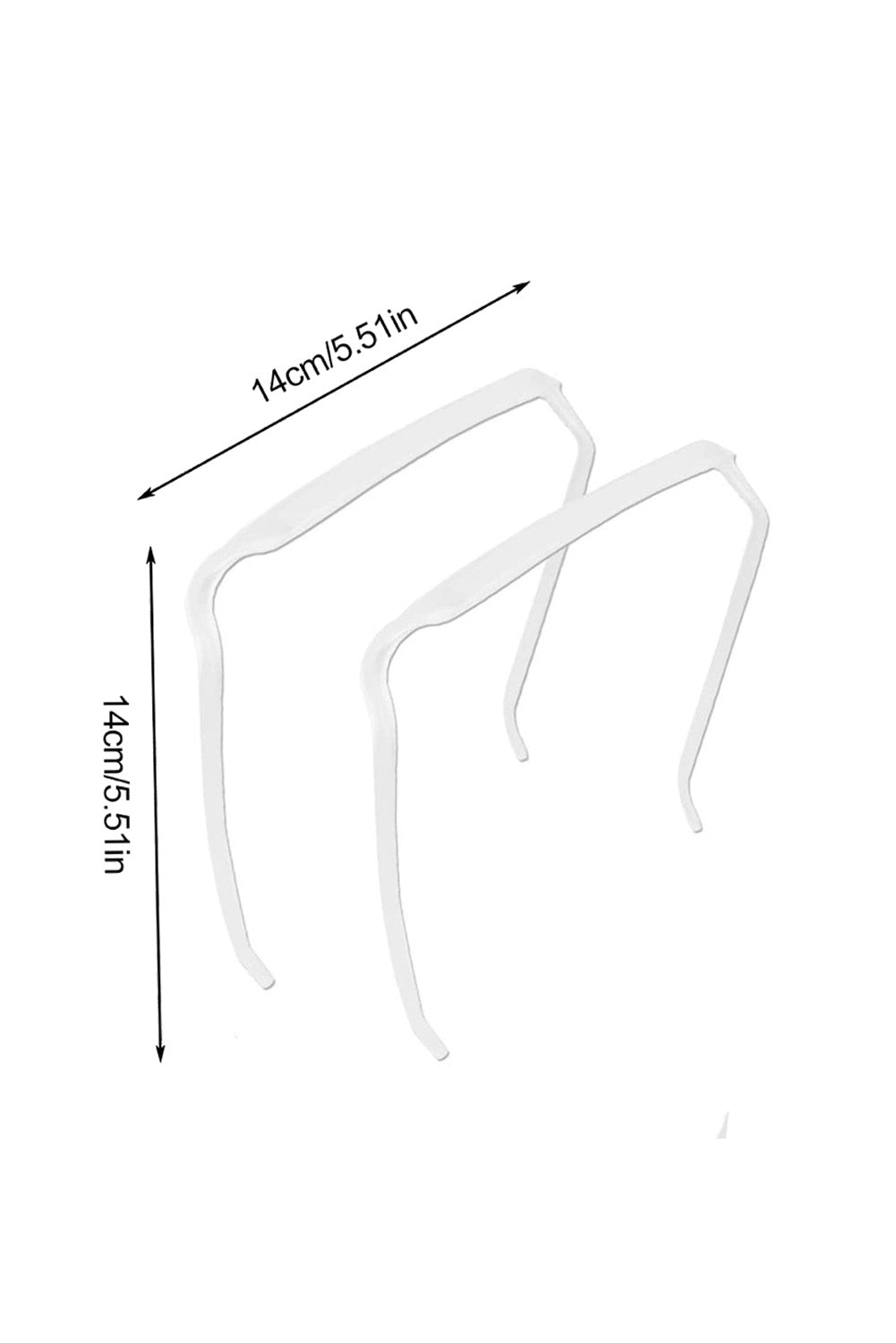 Silvery Thick Hair Squared Plastic Hair Hoop