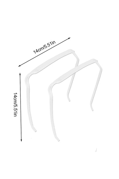 Silvery Thick Hair Squared Plastic Hair Hoop