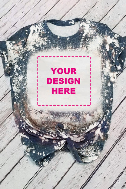 Haut à manches courtes multicolore à imprimé léopard et lettres LIGHT