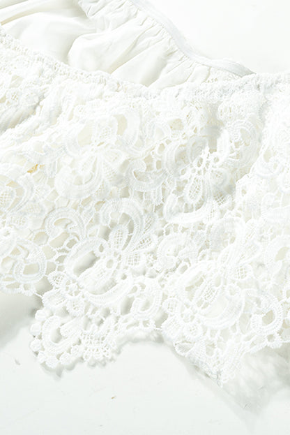 Off-the-shoulder Lace Sleeves Plus size Dress