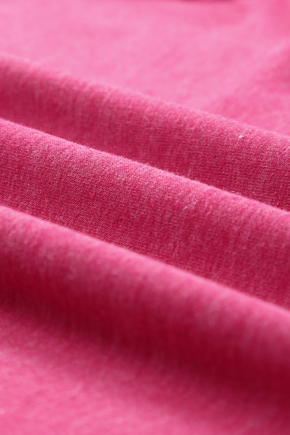 Camiseta de manga corta con cuello en V y lavado mineral