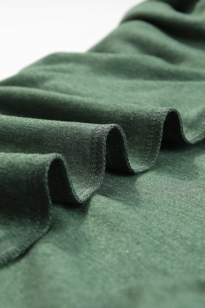 Haut Henley noir à manches longues et boutons-pression