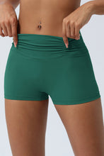 Evergreen Ruched High Waist Active Sports Shorts