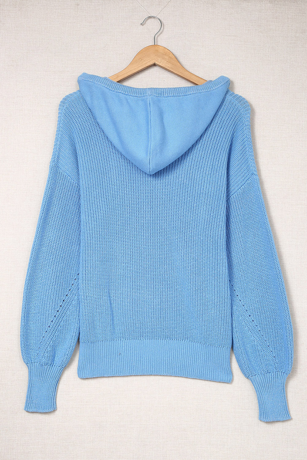 Pull à capuche col V Henley 