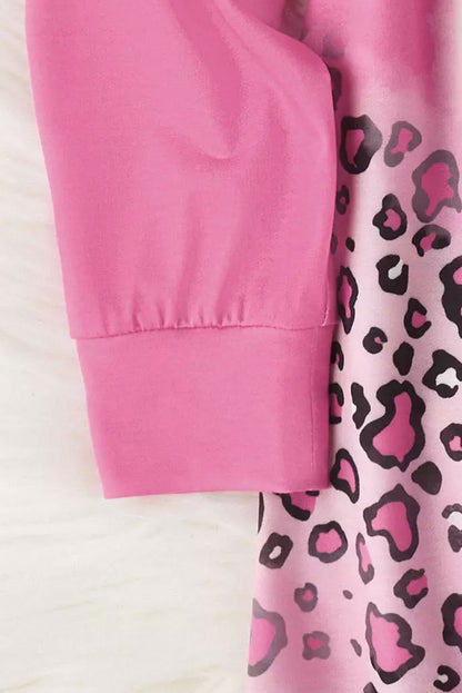 Robe courte asymétrique à imprimé léopard décoloré Bonbon