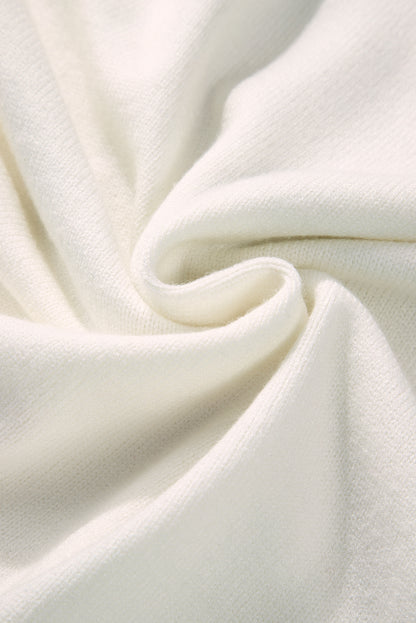 Pull grande taille à épaules tombantes et bordures colorblock à motif Holly Jolly et guirlandes blanches