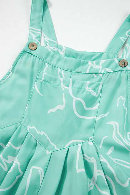 Salopette large à imprimé Moonlight Jade