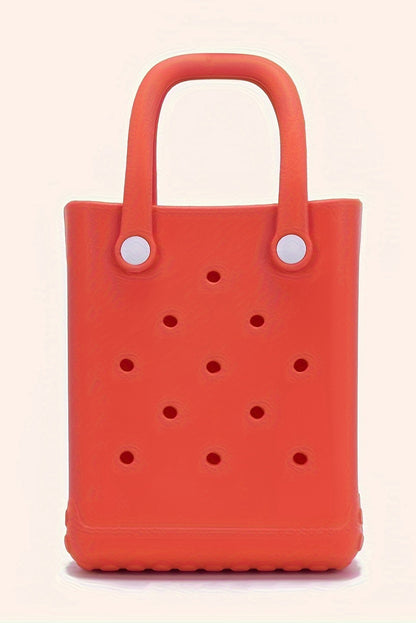Fiery Red EVA Self-assembly Detachable Straps Hollow Tote Bag